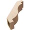 Ekena Millwork 5-inch W x 16-inch D x 16-inch H Copenhagen Rough Cedar Woodgrain TimberThane Knee Brace, Primed BRCUR05X16X16CHGRCPR - alternate 2